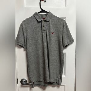 American Eagle Gray polo shirt Short Sleeve Size M